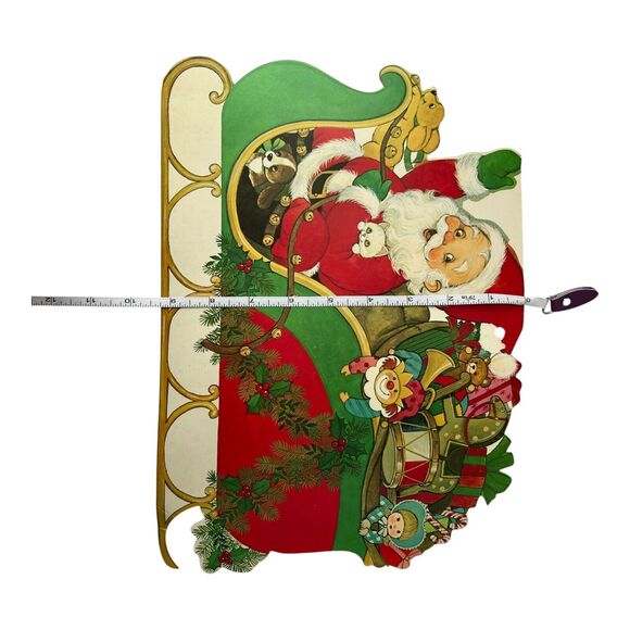 VTG Christmas Die Cut Eureka Cardboard Double Sided Decoration Lot of 5 Kitsch - Picture 8 of 13
